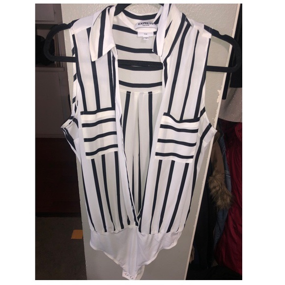 Express Striped Bodysuit - Picture 2 of 4